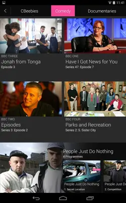 BBC iPlayer android App screenshot 1